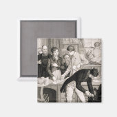 Bij de Bank, c.1800 (graving) Magneet (Voorkant / Achterkant)