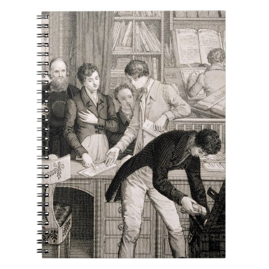 Bij de Bank, c.1800 (graving) Notitieboek (Voorkant)