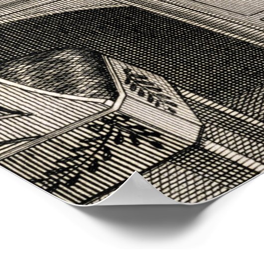 Bij de Bank, c.1800 (graving) Poster (Hoek)