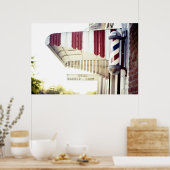 Bij de barberwinkel {poster} poster (Keuken)