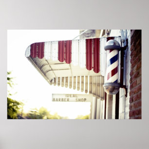 Bij de barberwinkel {poster} poster