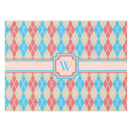 Bij de Beach Argyle Tablecloth Tafelkleed (Voorkant (Horizontaal))