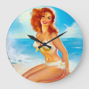 Bij de Beach Pin up Grote Klok