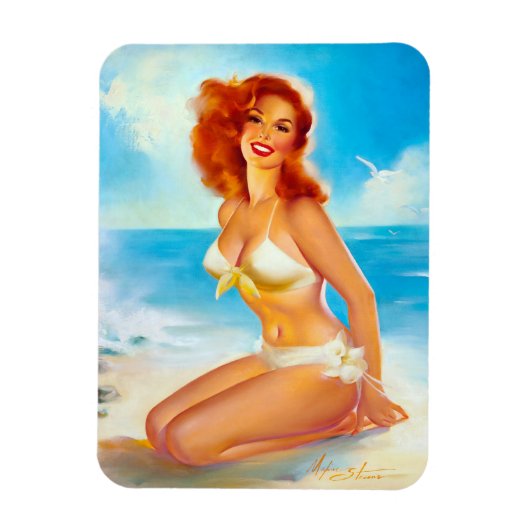 Bij de Beach Pin up Magneet (Verticaal)