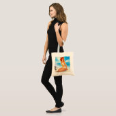 Bij de Beach Pin up Tote Bag (Voorkant (model))