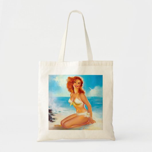 Bij de Beach Pin up Tote Bag (Voorkant)