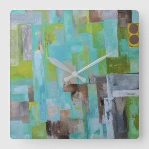 Bij de Beach Wall Clock Vierkante Klok