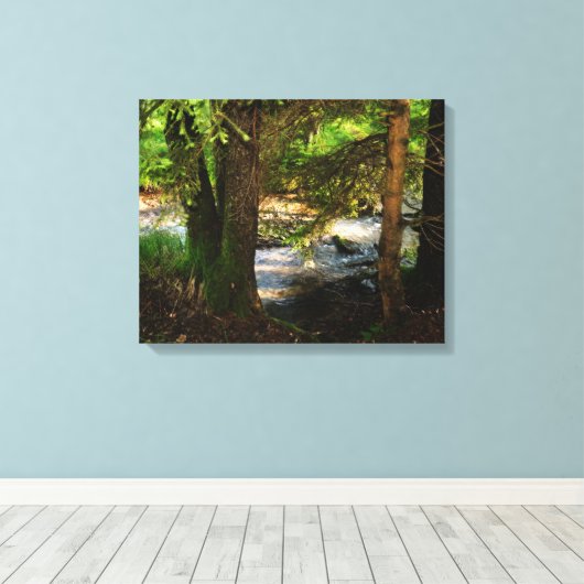 Bij de beek canvas afdruk (Insitu (Houten vloer))