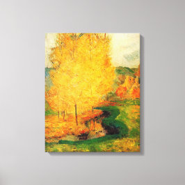 Bij de beek, herfst - Paul Gauguin - c1885 Canvas Afdruk