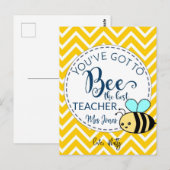 bij de beste leraar ansichtkaart briefkaart (Voorkant / Achterkant)