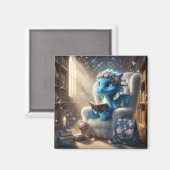 Bij de Bibliotheek - Blue Dragon Magnet (Voorkant / Achterkant)