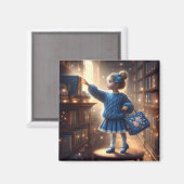 Bij de Bibliotheek - Blue Magnet (Voorkant / Achterkant)