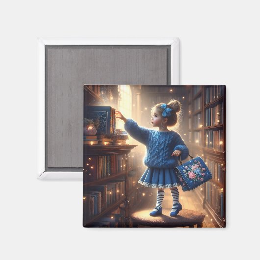 Bij de Bibliotheek - Blue Magnet (Voorkant / Achterkant)