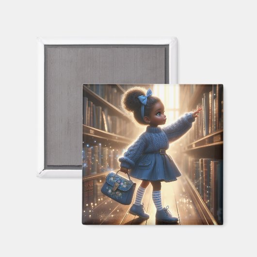 Bij de Bibliotheek - Blue Magnet (Voorkant / Achterkant)