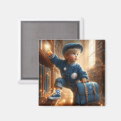 Bij de Bibliotheek - Blue Magnet (Voorkant / Achterkant)