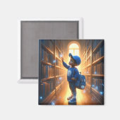 Bij de Bibliotheek - Blue Magnet (Voorkant / Achterkant)