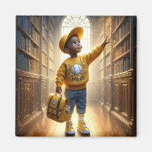 Bij de bibliotheek - Gele Magneet