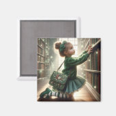 Bij de Bibliotheek - Green Magnet (Voorkant / Achterkant)