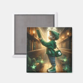 Bij de Bibliotheek - Green Magnet (Voorkant / Achterkant)