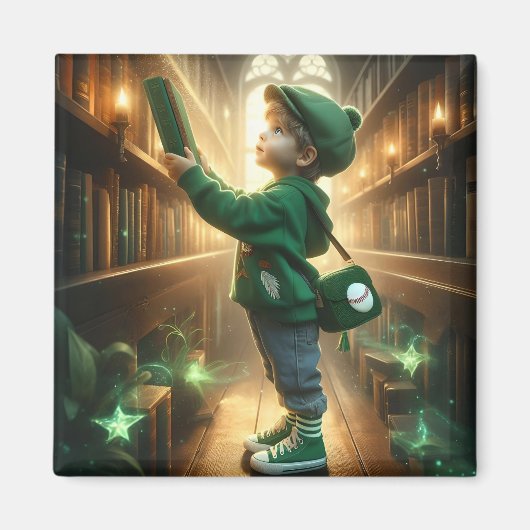 Bij de Bibliotheek - Green Magnet (Voorkant)