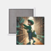 Bij de Bibliotheek - Green Magnet (Voorkant / Achterkant)