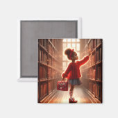 Bij de Bibliotheek - Rode Magneet (Voorkant / Achterkant)