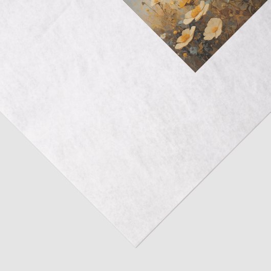 Bij de bloemen decoupage tissue papier (Detail)