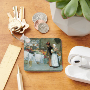Bij de bloemist door Childe Hassam, Vintage Fine A Sleutelhanger