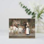 Bij de Bloemist door Frederick Childe Hassam Feestdagenkaart (Staand voorkant)