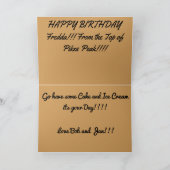 Bij de Bovenkant van het PiekWenskaart van Snoeken Kaart (Binnen)