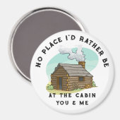 Bij de Cabin You & Me Gift / Souvenir Magnet (Voorkant / Achterkant)