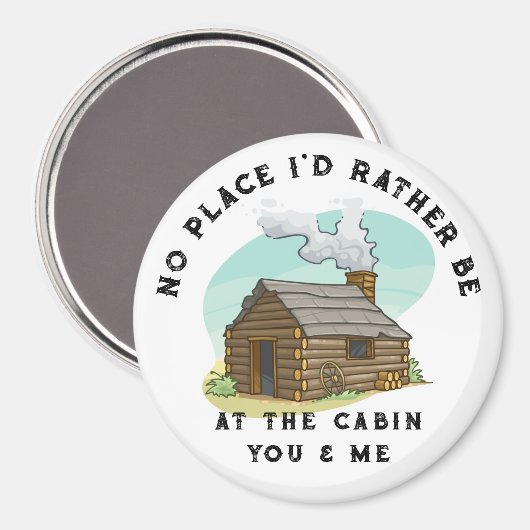 Bij de Cabin You & Me Gift / Souvenir Magnet (Voorkant / Achterkant)