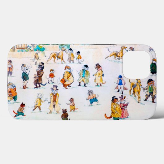Bij de Cat Town Races, Louis Wain Case-Mate iPhone Case (Achterkant (horizontaal))