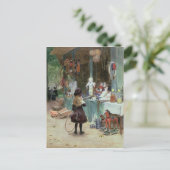 Bij de Champs-Elyses Gardens, c.1897 (gouache on Briefkaart (Staand voorkant)