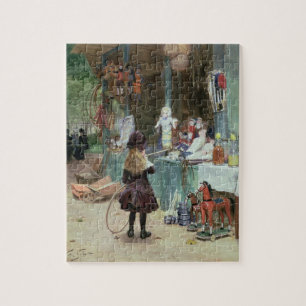 Bij de Champs-Elyses Gardens, c.1897 (gouache on Legpuzzel