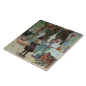 Bij de Champs-Elyses Gardens, c.1897 (gouache on Tegeltje (Zijkant)