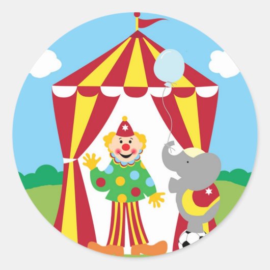 Bij de Circus Ronde Sticker (Voorkant)