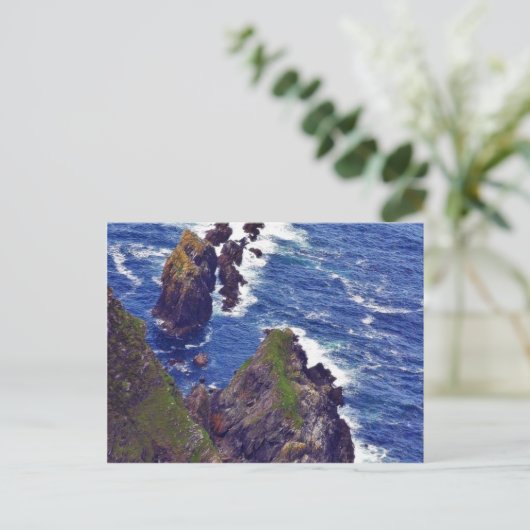 bij de Cliffs in the Slieve League in Ireland 3 Briefkaart (Staand voorkant)