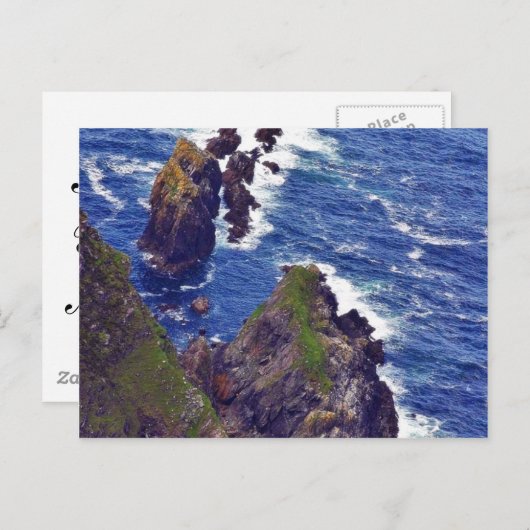 bij de Cliffs in the Slieve League in Ireland 3 Briefkaart (Voorkant / Achterkant)