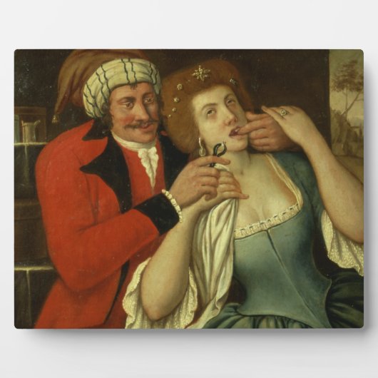 Bij de Dentist (olie op canvas) Fotoplaat (Voorkant)