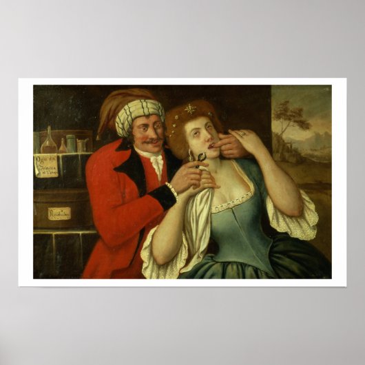 Bij de Dentist (olie op canvas) Poster (Voorkant)