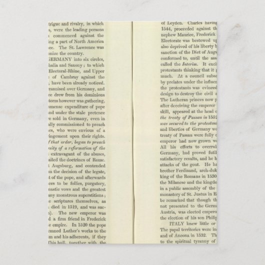 Bij de dood van Charles V 1551 Briefkaart (Voorkant)