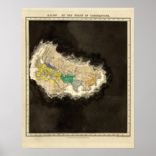 Bij de dood van Constantine 337 AD Poster (Voorkant)