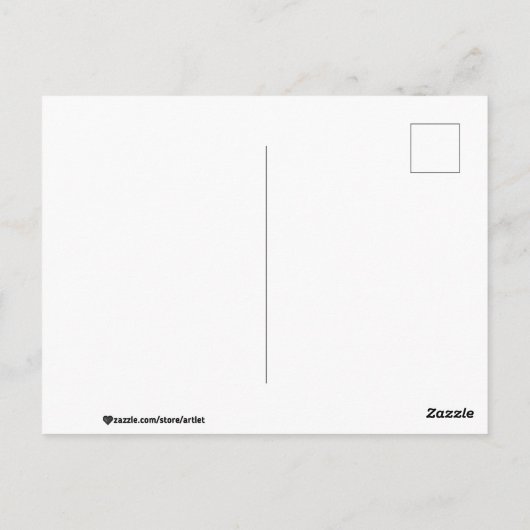 Bij de druk van het Canvas van de Ziekant Briefkaart (Achterkant)