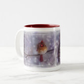 Bij de einddame van Cold Day. Tweekleurige Koffiemok (Voorkant links)