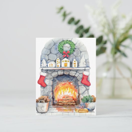 Bij de Fire Flat vakantie Kaart (Staand voorkant)