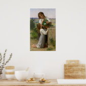 Bij de fontein William-Adolphe Bouguereau Poster (Keuken)