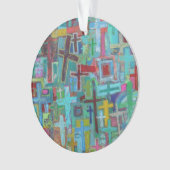 Bij de gelijkzijdige versiering ornament (voorkant)
