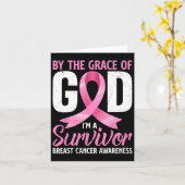 Bij de genade God I#39; M een overlevende borstkan Kaart (Gele Bloem)