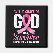 Bij de genade God I#39; M een overlevende borstkan Magneet (Voorkant)